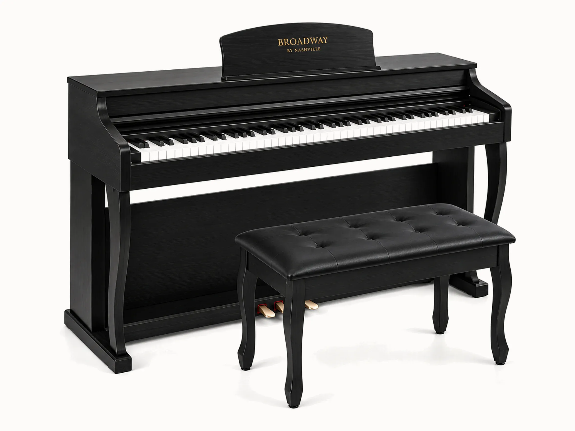 Broadway by Nashville Concerto Upright – Black – angled front view