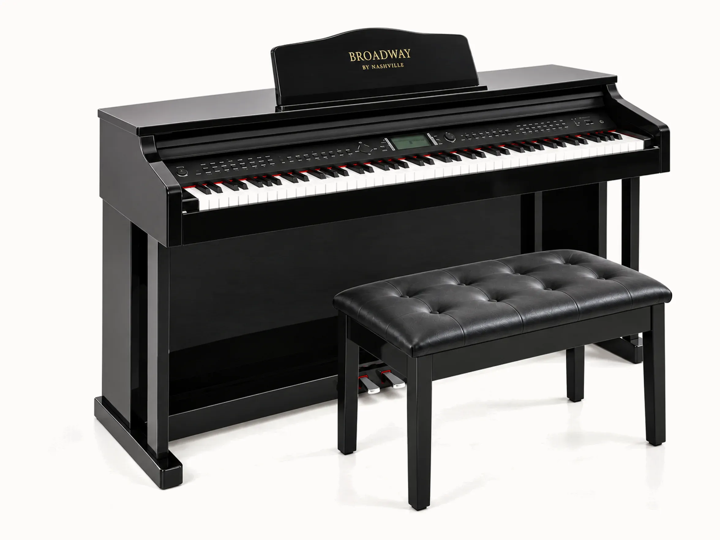 Broadway by Nashville Nocturne Upright – Black – angled front view