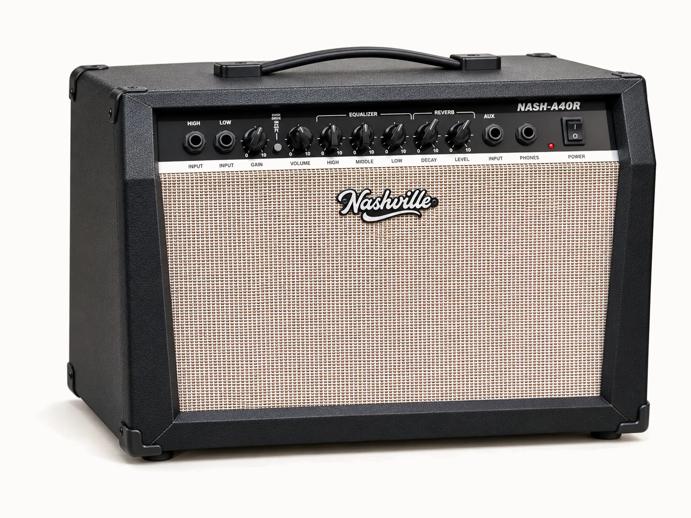 Nashville A40R Guitar Amplifier – Black – angled front view
