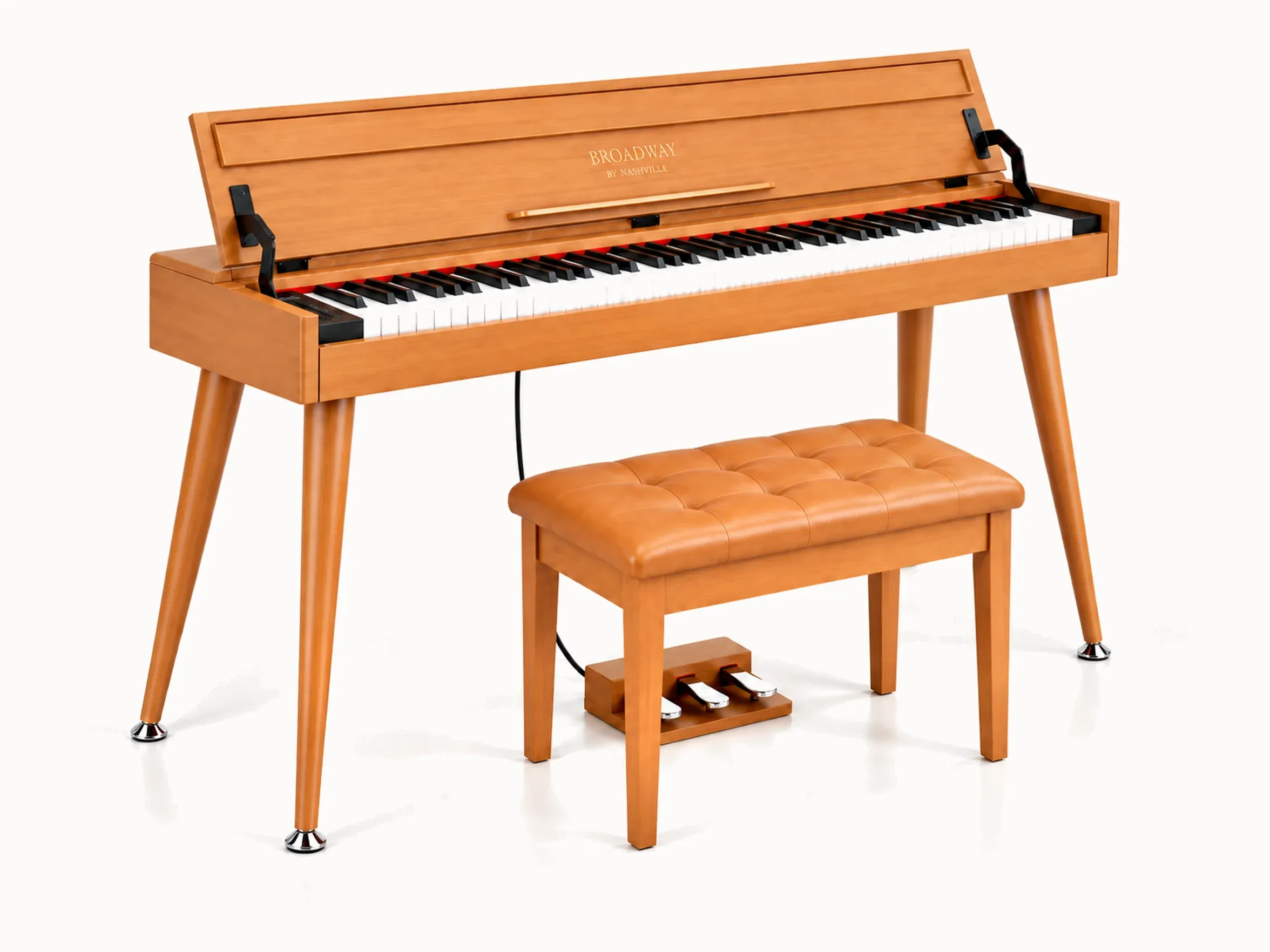 Broadway by Nashville Etude – Natural Wood – angled front view
