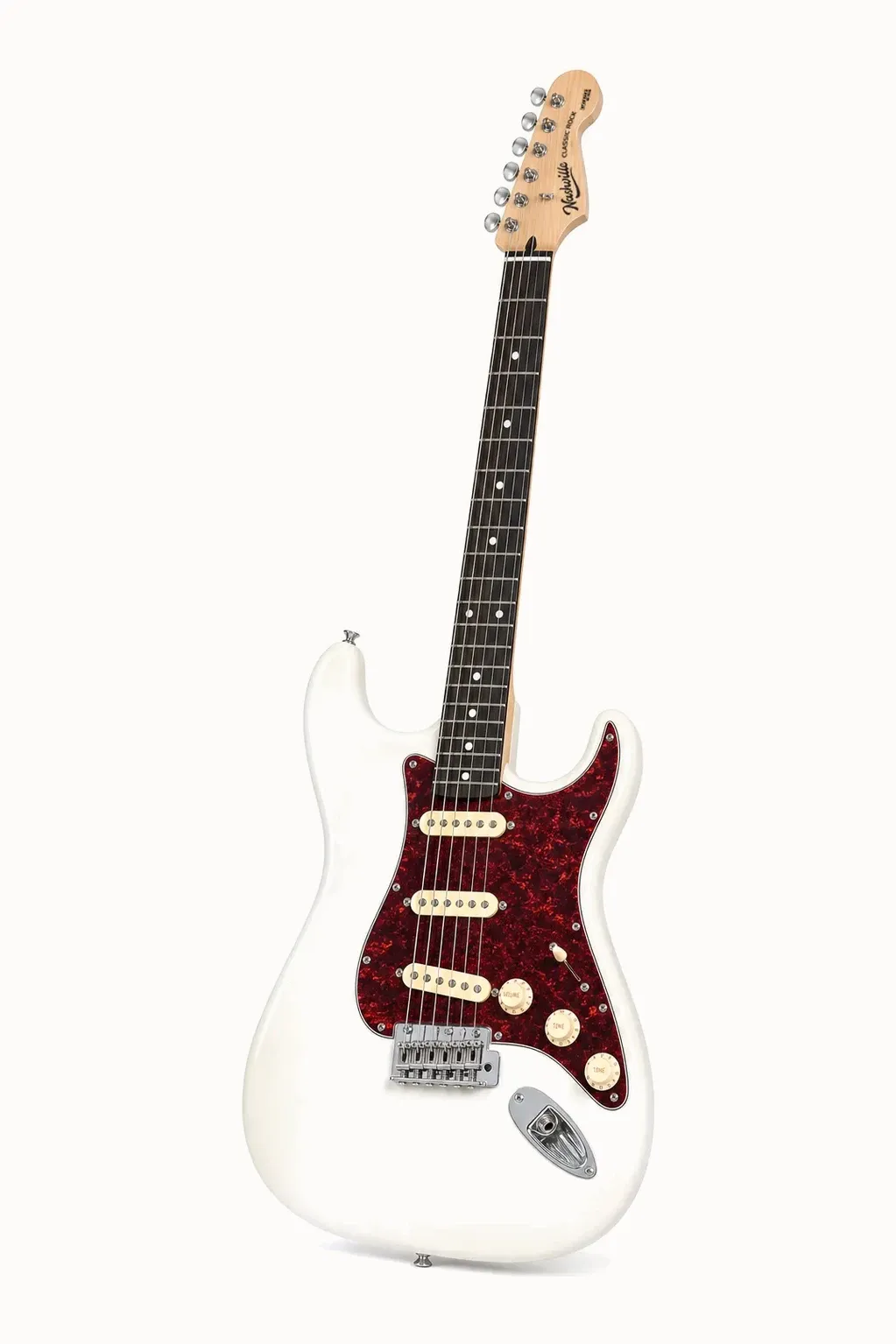 Nashville Classic Rock Deluxe – White – angled front view
