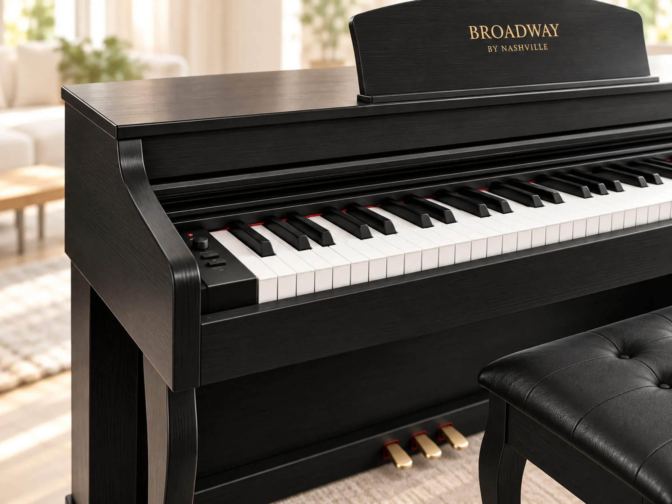 Broadway by Nashville Concerto Upright – Black – detail close-up